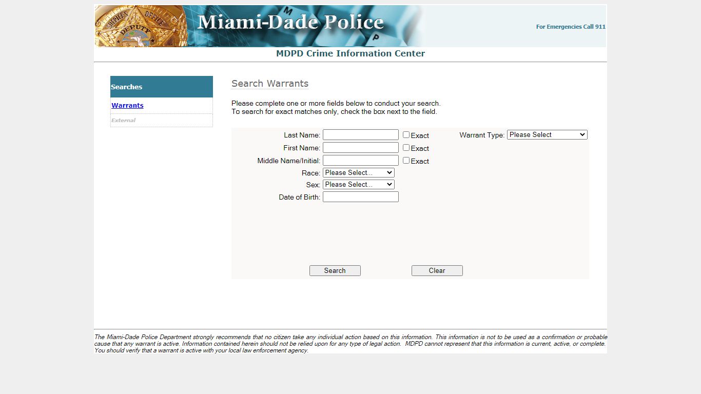 MDPD Crime Information Center